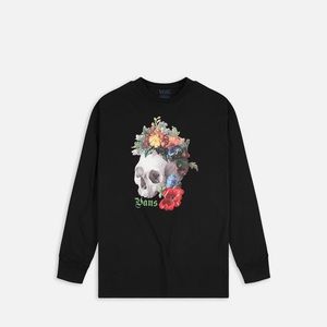 Mens Vans XL Flower Skull Long-Sleeve